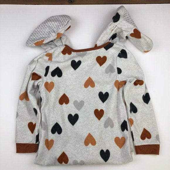 NEW - Carter's 1-Piece Unisex Hearts Soft Cozy Fleece Footie Pajamas Cabincore - Picture 11 of 13